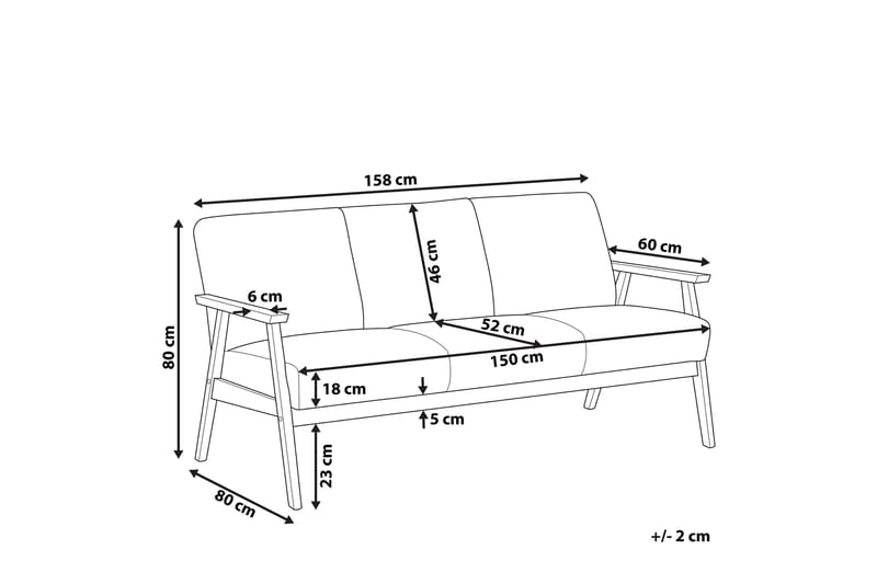 3-seters Sofa Atterup - Brun - Møbler - Sofaer - 3 seter sofa