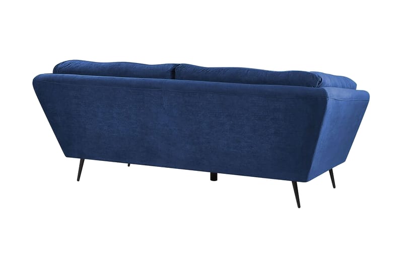 3-seters Sofa Evenes - Fløyel/Blå - Møbler - Sofaer - 3 seter sofa