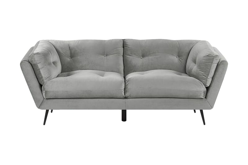 3-seters Sofa Evenes - Fløyel/Grå - Møbler - Sofaer - 3 seter sofa