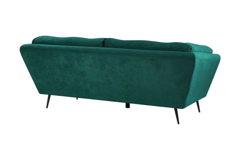 3-seters Sofa Evenes - Fløyel/Grønn - Møbler - Sofaer - 3 seter sofa