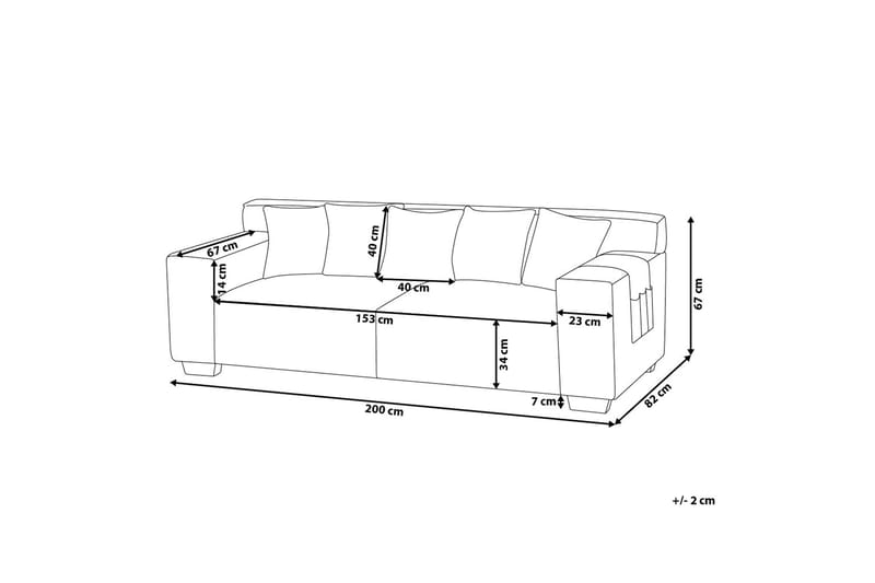 3-seters Sofa Lingome - Lysegrå - Møbler - Sofaer - 3 seter sofa