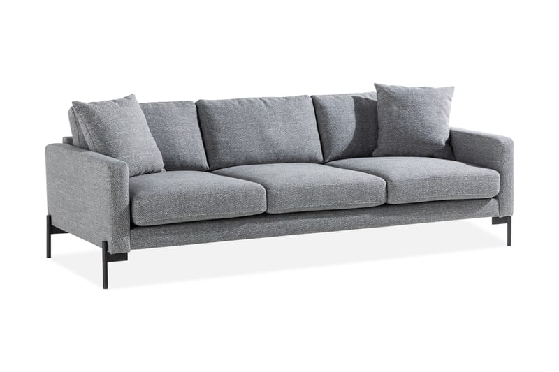 3-seters Sofa Ljuvlig med Pynteputer - Grå - Møbler - Sofaer - 3 seter sofa