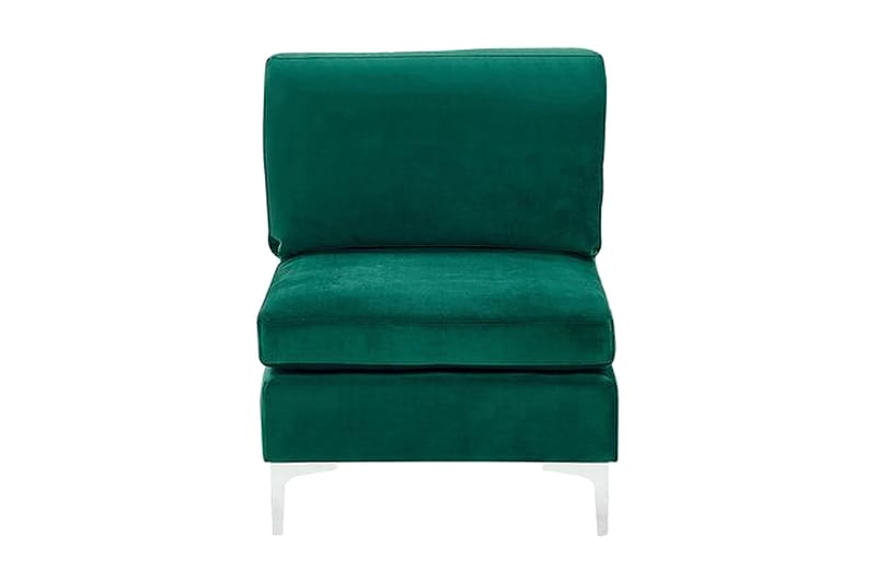 3-seters Sofa Samkom med Fotskammel - Fløyel/Grønn - Møbler - Sofaer - 3 seter sofa