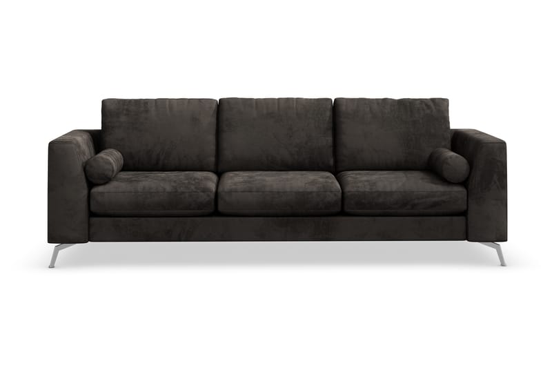 4-seter Sofa Friday Lyx - Mørkegrå/Fløyel - Møbler - Sofaer - Fløyelssofaer