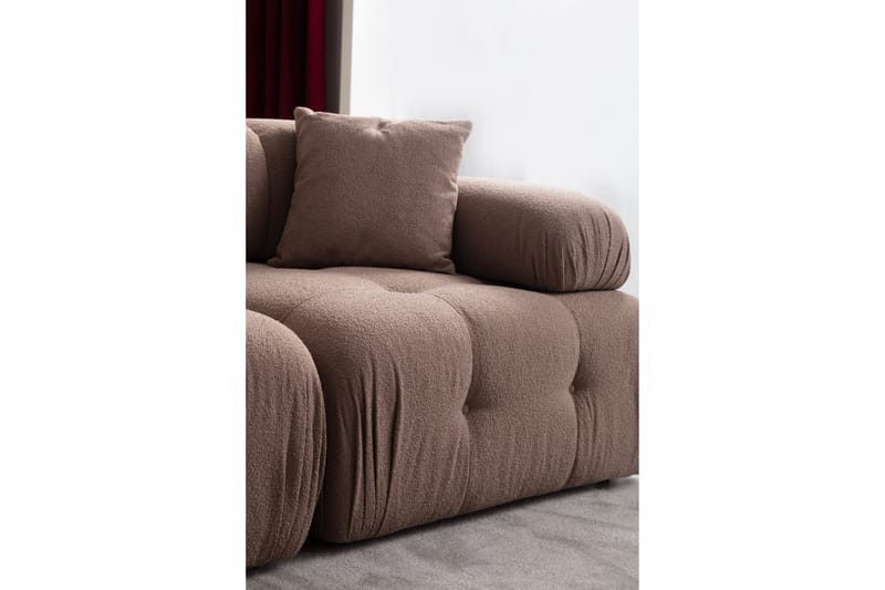 Boblende Sofa 3-seter Belgin - Cappuccino - Møbler - Sofaer - 3 seter sofa