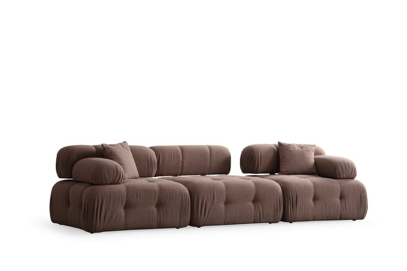 Boblende Sofa 3-seter Belgin - Cappuccino - Møbler - Sofaer - 3 seter sofa