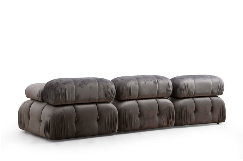 Boblende Sofa 3-seter Belgin - Grå - Møbler - Sofaer - 3 seter sofa