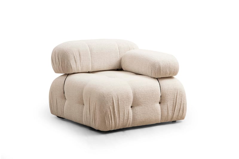 Boblende Sofa 3-seter Belgin - Lysebeige - Møbler - Sofaer - 3 seter sofa