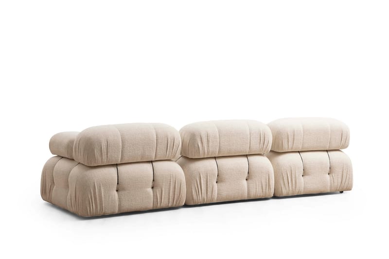 Boblende Sofa 3-seter Belgin - Lysebeige - Møbler - Sofaer - 3 seter sofa