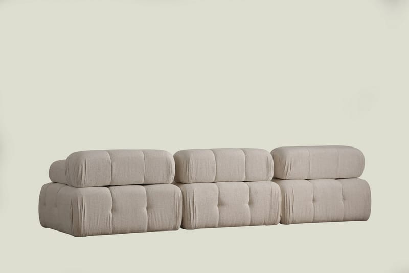 Boblende Sofa 3-seter Belgin - Lysebeige - Møbler - Sofaer - 3 seter sofa