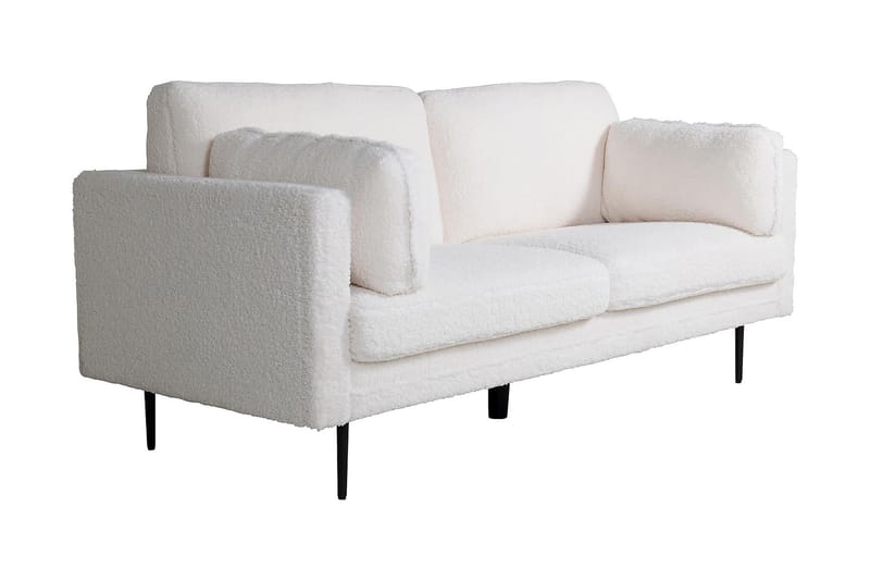 Boom 3-seter Sofa Teddystoff - Hvit - Møbler - Sofaer - 3 seter sofa