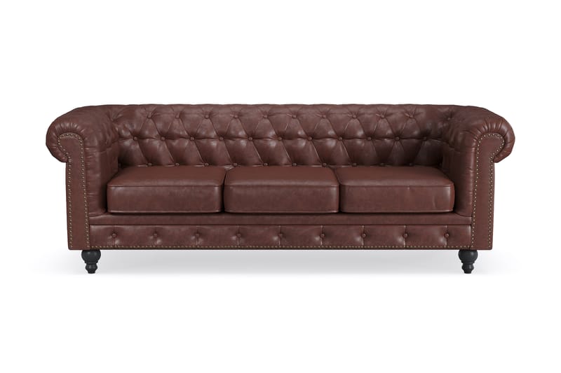 3-seter Sofa Chester Deluxe - Mørk brun - Møbler - Sofaer - 3 seter sofa