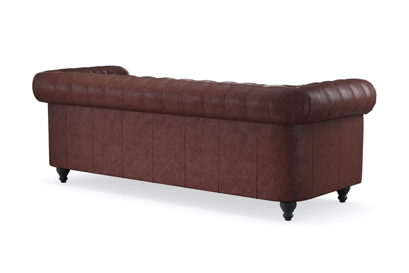 3-seter Sofa Chester Deluxe - Mørk brun - Møbler - Sofaer - 3 seter sofa