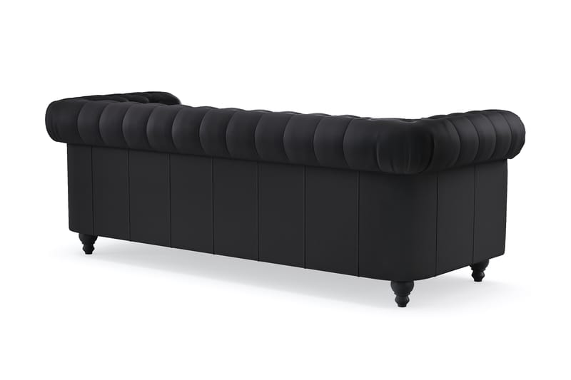 3-seter Sofa Chester Deluxe - Svart - Møbler - Sofaer - 3 seter sofa