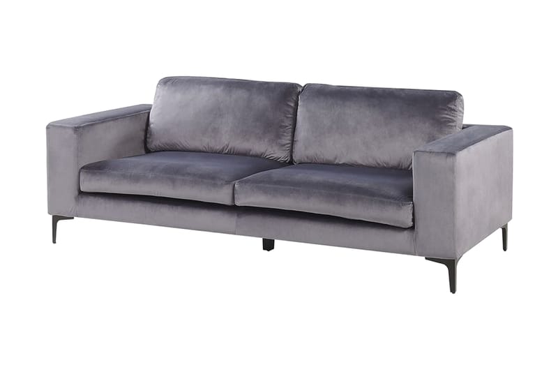 Fløyelssofa Alvetorp - Grå - Møbler - Sofaer - 3 seter sofa