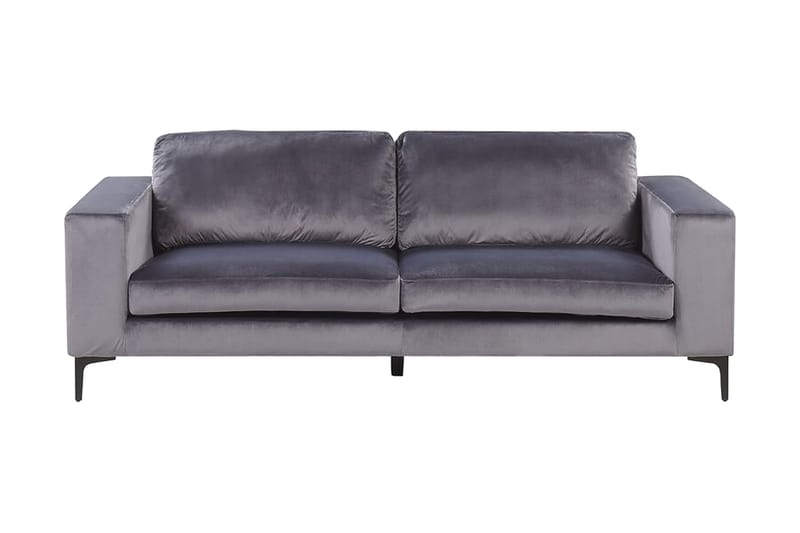 Fløyelssofa Alvetorp - Grå - Møbler - Sofaer - 3 seter sofa