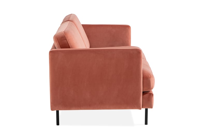 Fløyelssofa Elion 3-seter - Rosa - Møbler - Sofaer - 3 seter sofa