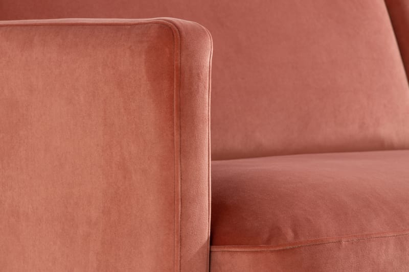 Fløyelssofa Elion 3-seter - Rosa - Møbler - Sofaer - 3 seter sofa