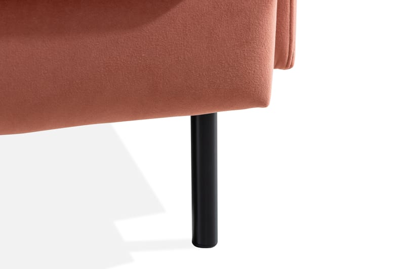 Fløyelssofa Elion 3-seter - Rosa - Møbler - Sofaer - 3 seter sofa