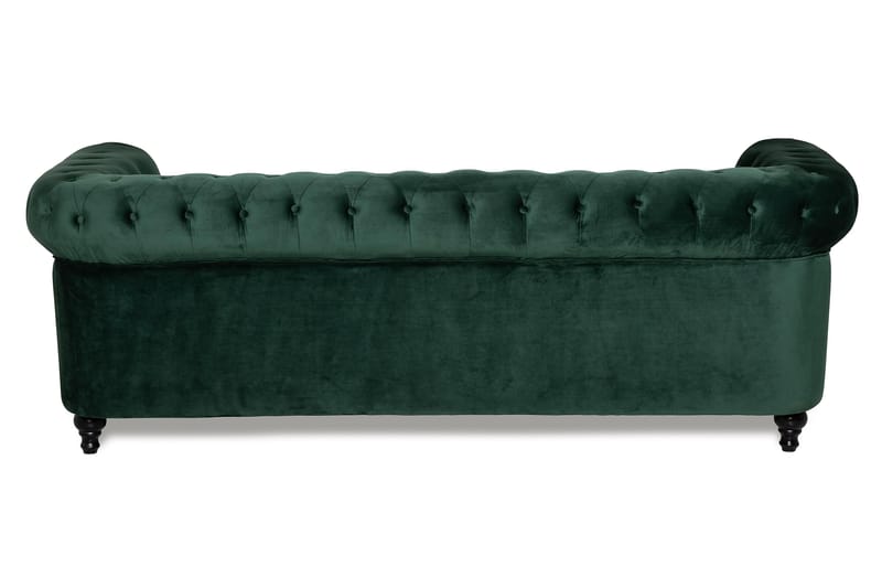 Fløyelssofa Walton Lyx 3-seter - Mørkgrønn - Møbler - Sofaer - 3 seter sofa