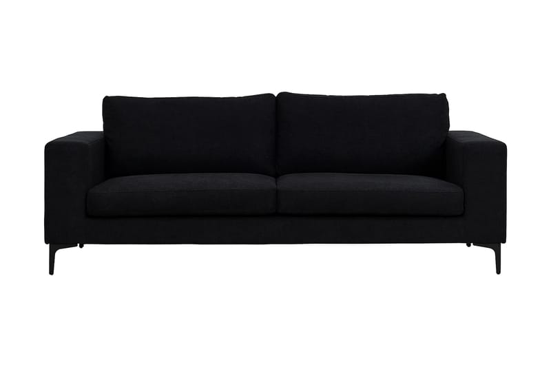 Johana 3-seter Fløyelssofa - Svart - Møbler - Sofaer - 3 seter sofa