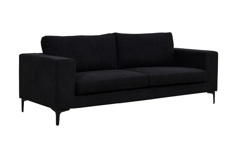 Johana 3-seter Fløyelssofa - Svart - Møbler - Sofaer - 3 seter sofa