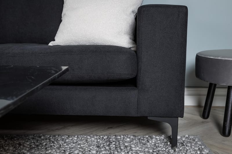 Johana 3-seter Fløyelssofa - Svart - Møbler - Sofaer - 3 seter sofa