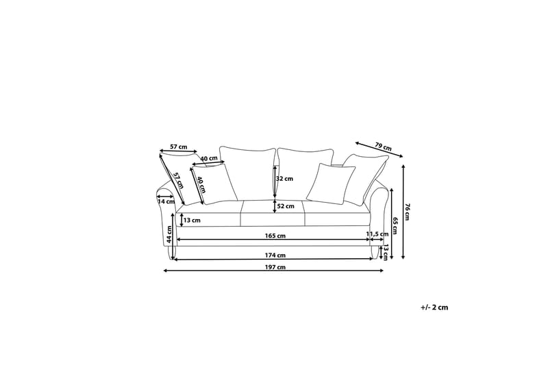 Sofa 2-4 Seter Bornholm - Svart - Møbler - Sofaer - 3 seter sofa