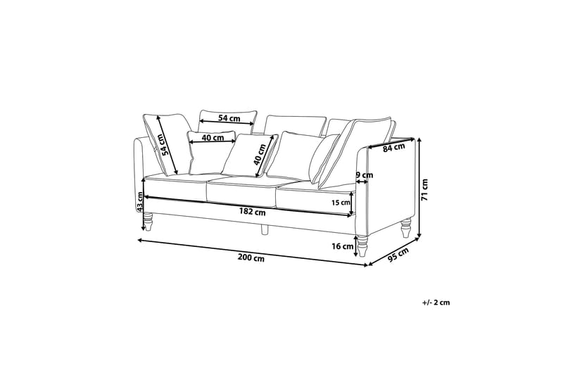 Sofa 3-seter Fenstad - Grå - Møbler - Sofaer - 3 seter sofa