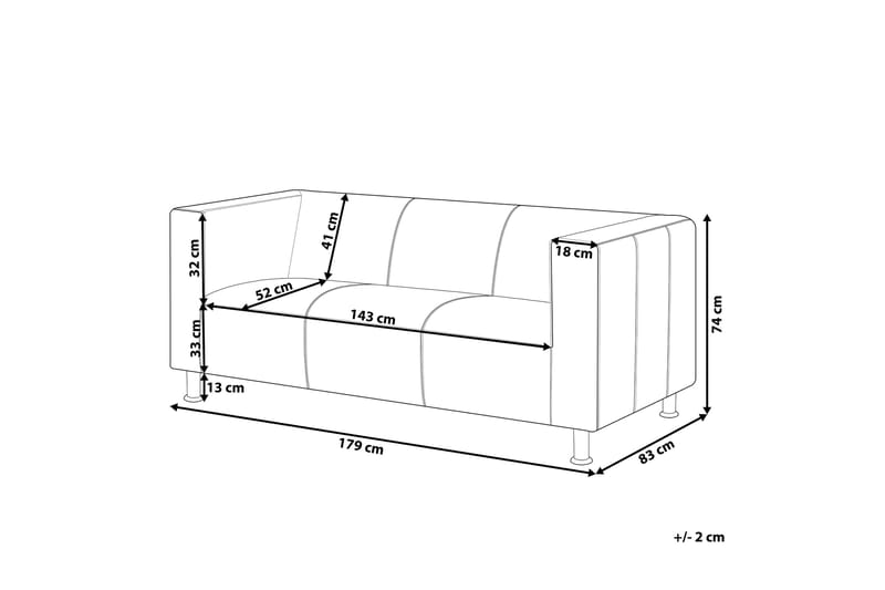 Sofa 3-seter Floro - Hvit - Møbler - Sofaer - 3 seter sofa