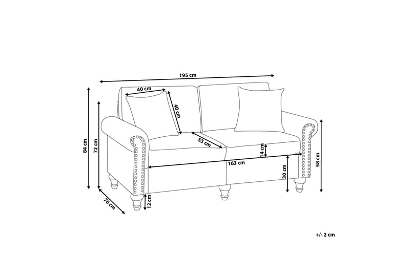 Sofa 3-seter Otra - Grå - Møbler - Sofaer - 3 seter sofa