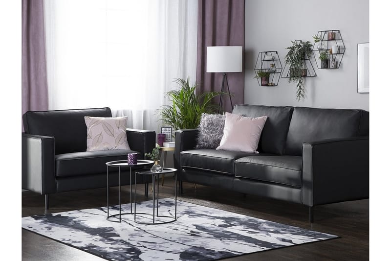 Sofa 3-seters Saval - Svart - Møbler - Sofaer - 3 seter sofa