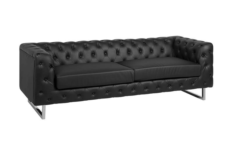 Sofa 3-seters Vissland - Svart - Møbler - Sofaer - 3 seter sofa