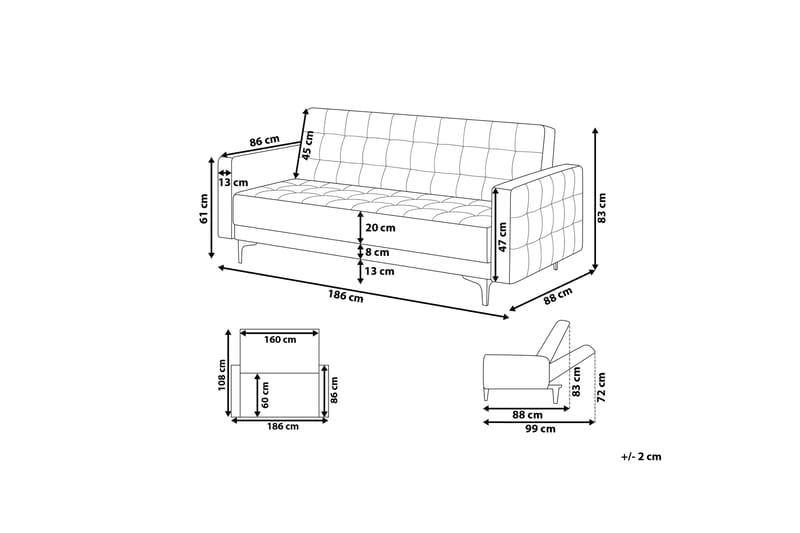 Sofa Aberdeen mørkebrun - Møbler - Sofaer - 3 seter sofa