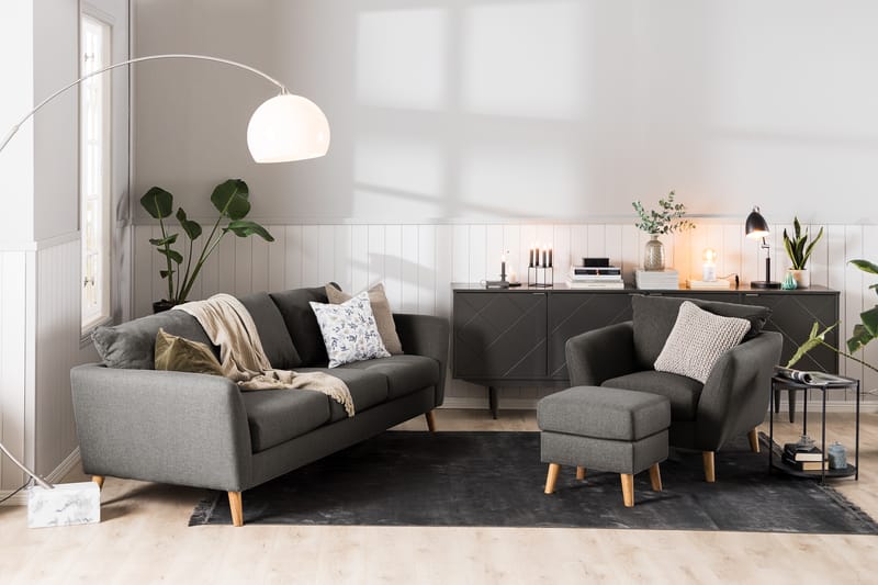 Sofa Colt 3-seter - Svart - Møbler - Sofaer - 3 seter sofa