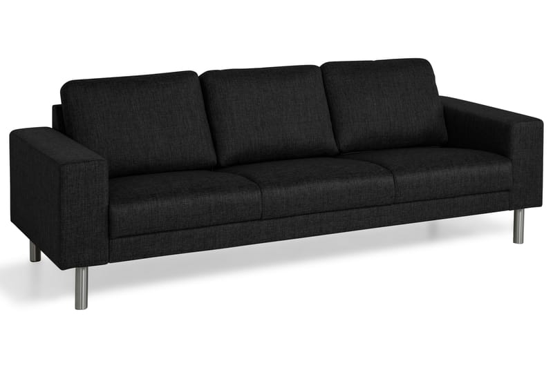 Sofa Erstavik 3-seter - Svart - Møbler - Sofaer - 3 seter sofa