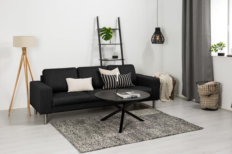 Sofa Erstavik 3-seter - Svart - Møbler - Sofaer - 3 seter sofa