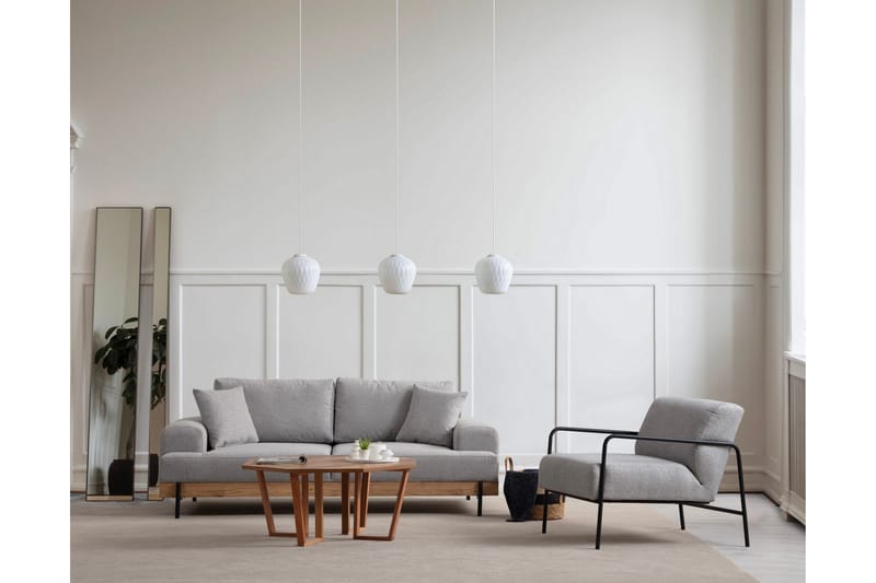 Sofa Eti 3-sits - Grå - Møbler - Sofaer - 3 seter sofa