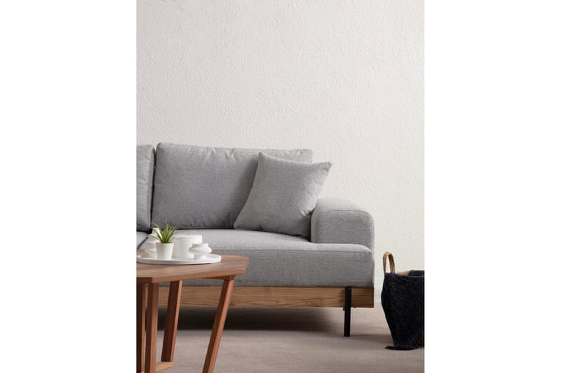 Sofa Eti 3-sits - Grå - Møbler - Sofaer - 3 seter sofa