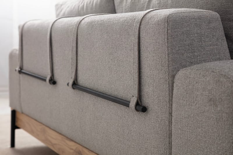 Sofa Eti 3-sits - Grå - Møbler - Sofaer - 3 seter sofa