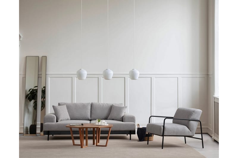 Sofa Eti 3-sits - Grå - Møbler - Sofaer - 3 seter sofa