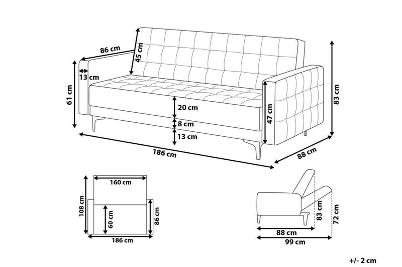 Sofa Feero - Hvit - Møbler - Sofaer - 3 seter sofa