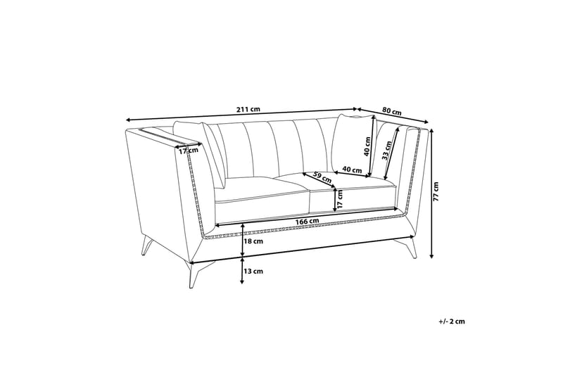 Sofa Gaula 3-seter - Blå - Møbler - Sofaer - 3 seter sofa