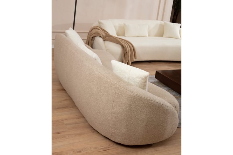 Sofa Groningen 3-seters - Brun|Bouclé - Møbler - Sofaer - 3 seter sofa