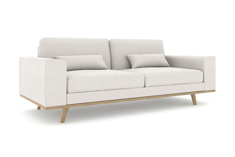 Sofa Haga 3-seter Lin - Beige - Møbler - Sofaer - 3 seter sofa