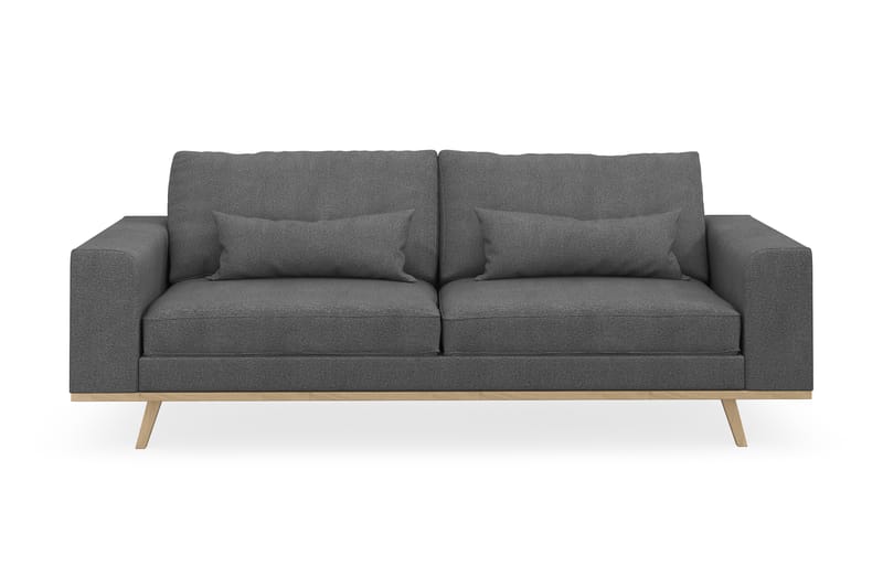 Sofa Haga 3-seter Lin - Grå - Møbler - Sofaer - 3 seter sofa