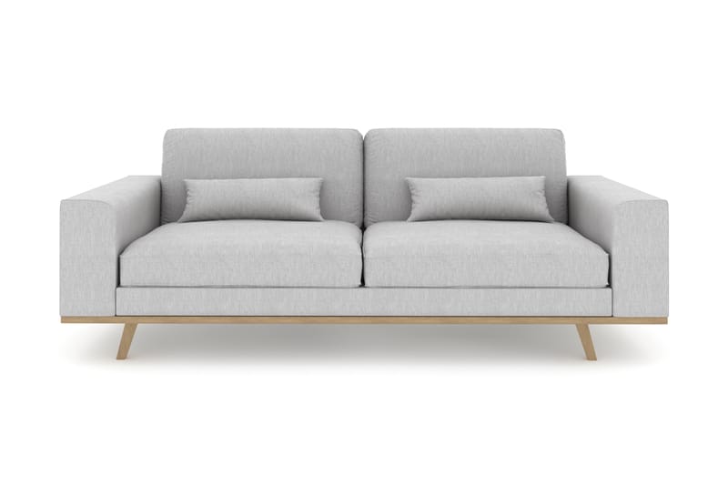 Sofa Haga 3-seter Lin - Grå - Møbler - Sofaer - 3 seter sofa