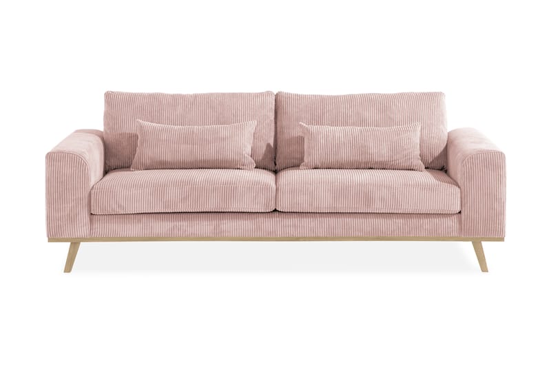 Sofa Haga 3-seter Lin - Lyserød - Møbler - Sofaer - 3 seter sofa