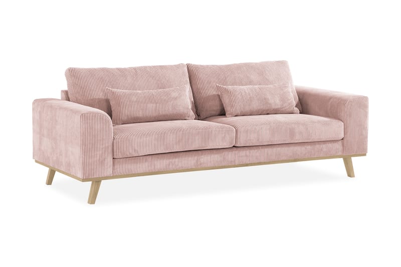 Sofa Haga 3-seter Lin - Lyserød - Møbler - Sofaer - 3 seter sofa