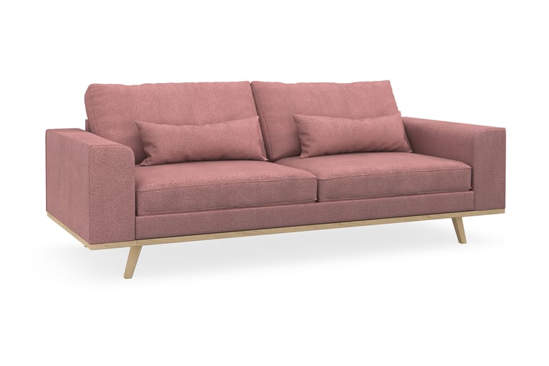 Sofa Haga 3-seter Lin - Lyserød - Møbler - Sofaer - 3 seter sofa